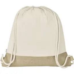 Okiyo Bijin Jute & Cotton Drawstring Bag Natural Unbranded